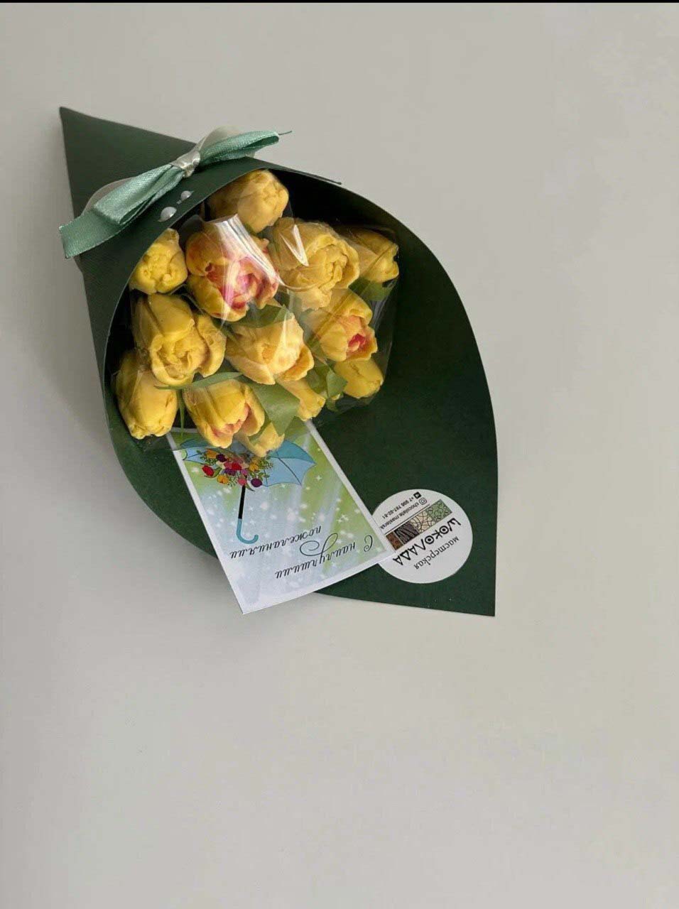 Шоколадные тюльпаны в букете 13 шт.