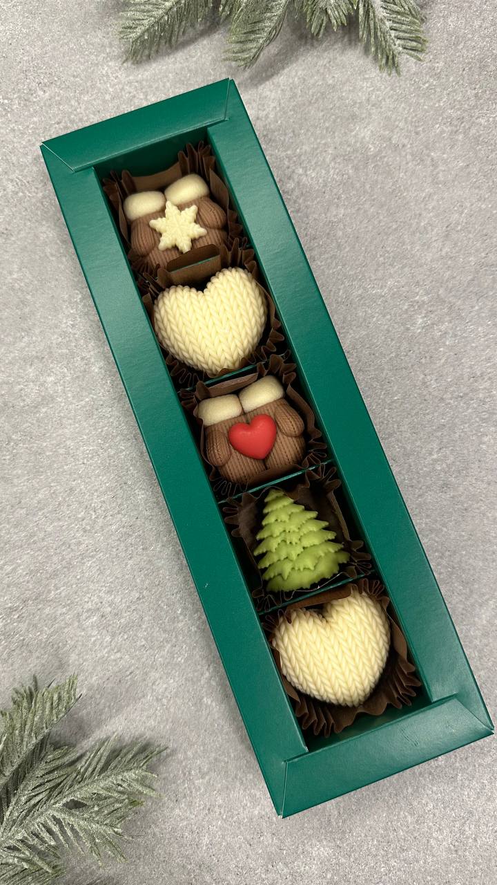 Пенал новогодний на 5 конфет